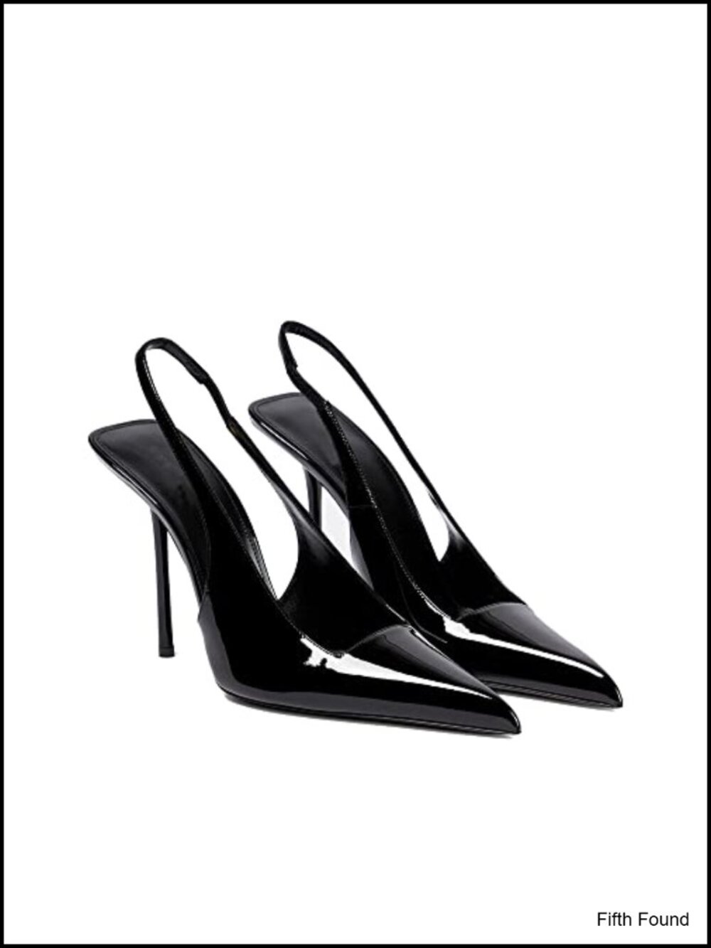 Patent Leather Pointed Toe Slingback Stiletto Pumps